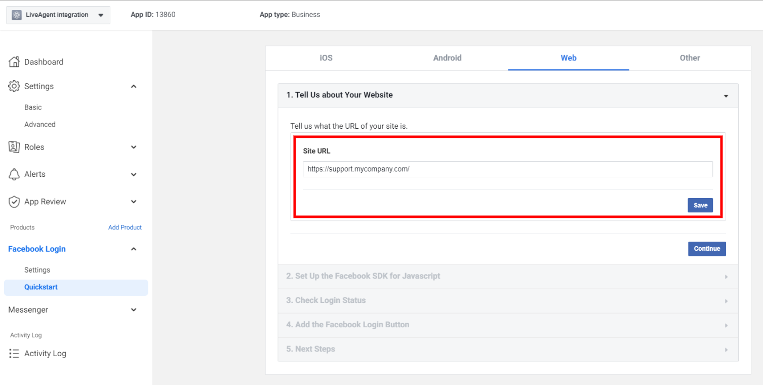 Login with facebook button design - non-compliance warning from