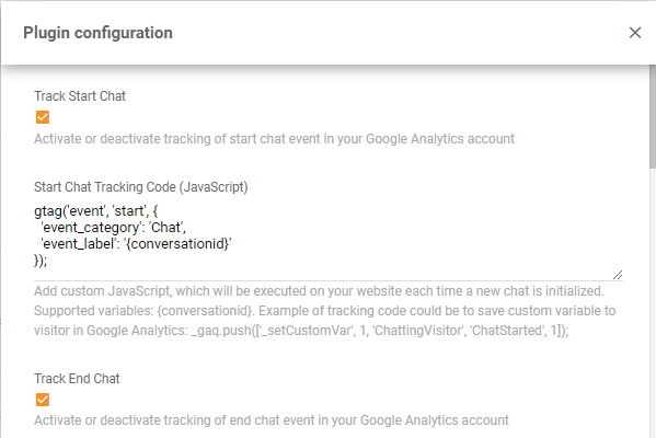 Analytics live chat google Live Chat